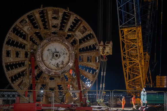 TBM cutterhead at south portal ready for transportation