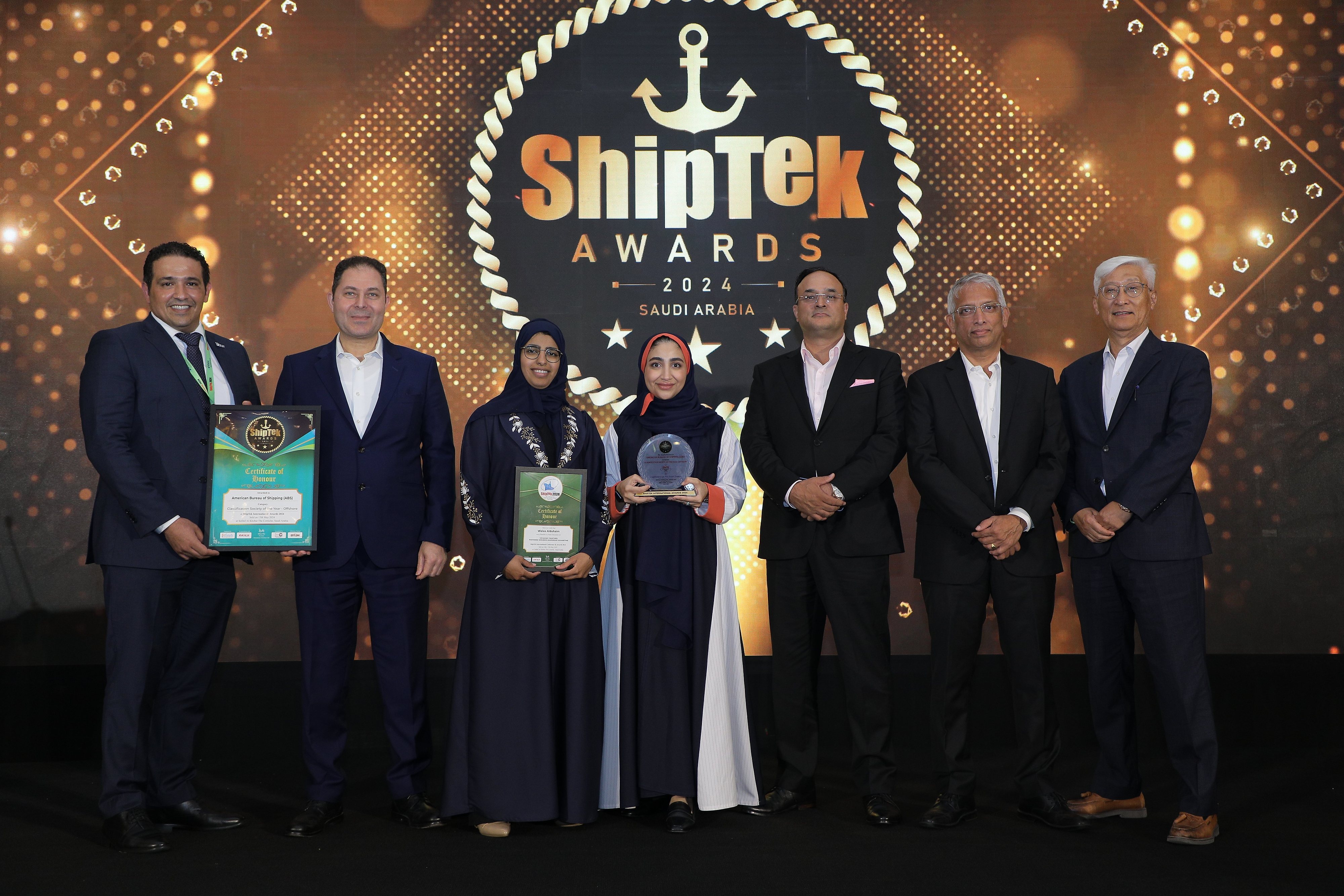ABS Named Classification Society of the Year in Offshore at ShipTek Awards 2024