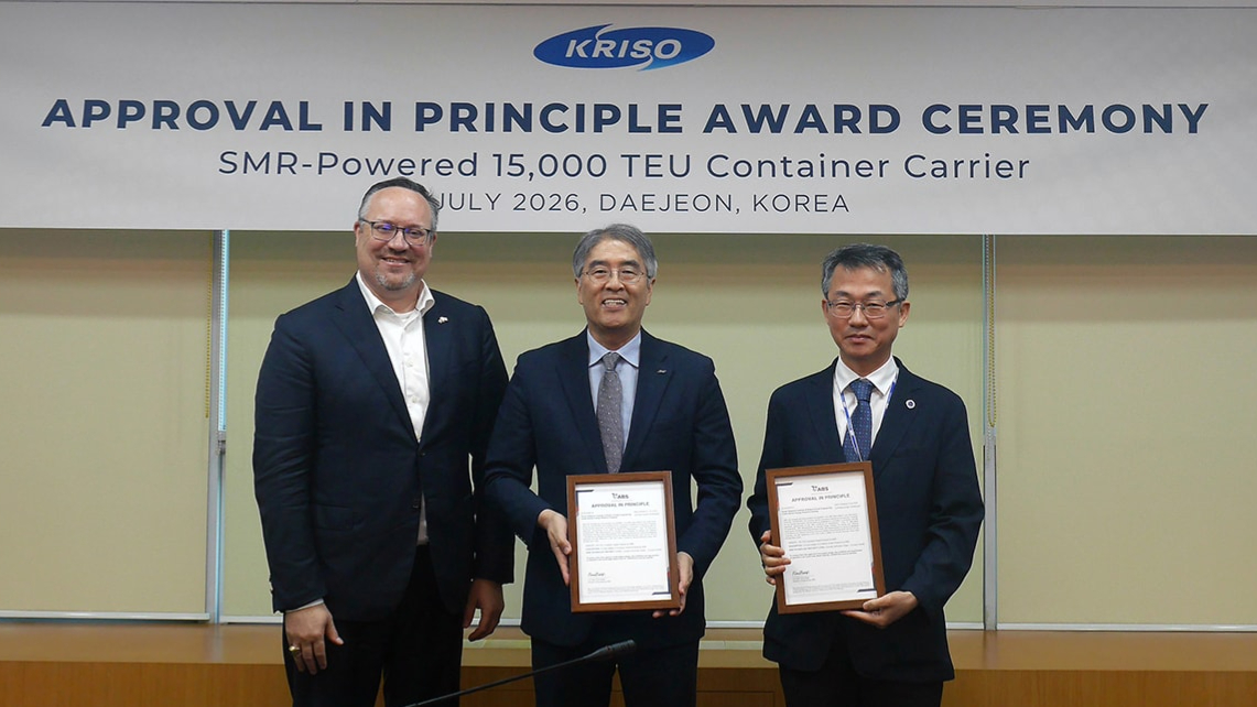 ABS Grants AIP for Nuclear-Powered 15K TEU Containership Developed with KRISO and KAERI