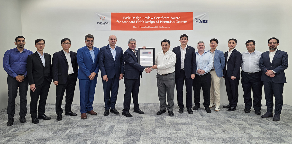 ABS Issues Basic Design Review Certification to Hanwha Ocean for South American and West African FPSOs