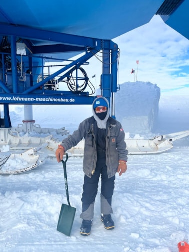 Carpenter Eloise at Halley VI Research Station.