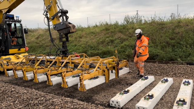 COMPLETED: New track between Yeovil and Thornford installed as part of Heart of Wessex Line improvements: New Sleepers-5