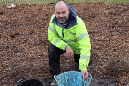 Ian is ready to plant trees