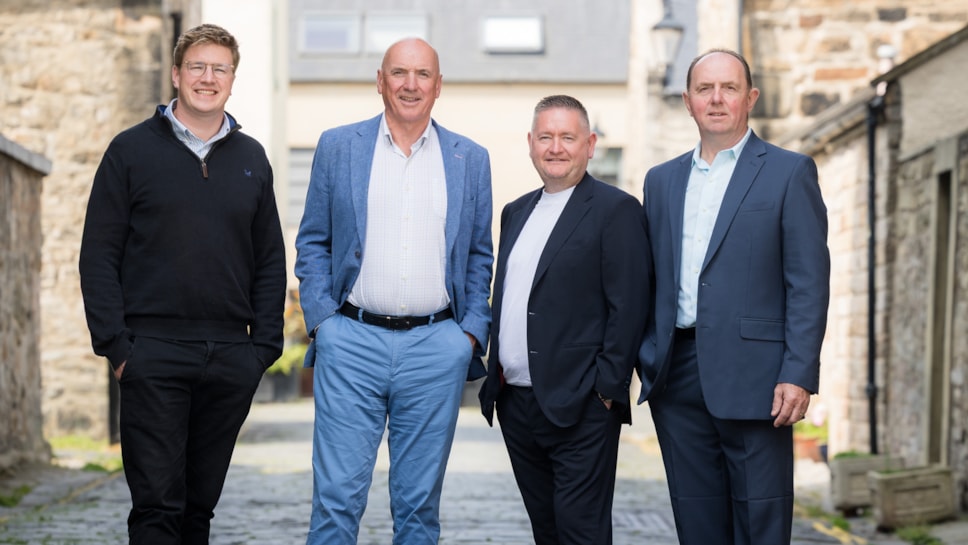 From left Tom Croy, PXN Ventures Investment Director; Graham McDonald, VASO Global chairman; Eddie Black, VASO Global Co-Founder and Managing Director; and Simon Parrish, VASO Global Chief Technical Officer