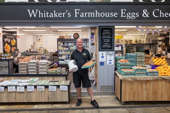 Andrew Clough at Whitakers - part of the new Leeds Kirkgate Market online delivery service