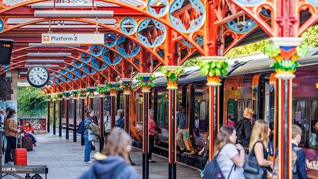 Historic platform canopies restored at Great Malvern station: Great Malvern station platform canopy upgrades complete-2