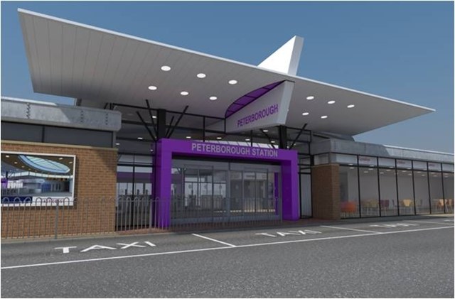 Gateway to the city: This is how Peterborough's new station entrance will look following an investment of £2.5m  by Network Rail and East Coast. Work is due to start in summer 2010 and complete by the end of the year.