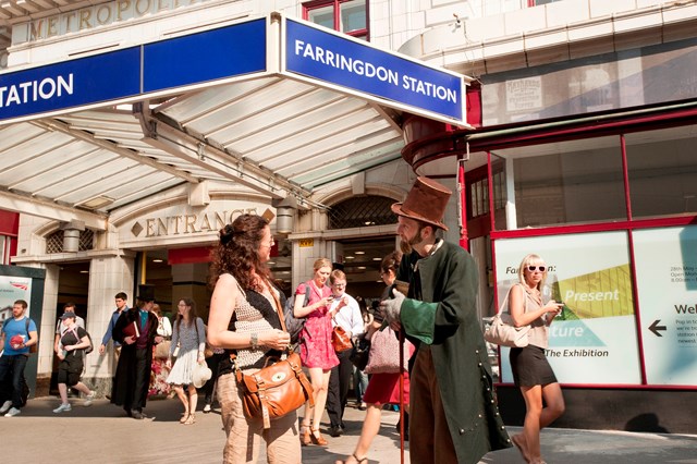 WHAT THE DICKENS? FARRINGDON EXHIBITION GIVES COMMUTERS A TASTE OF THE PAST AS STATION REDEVELOPMENT NEARS END: Public exhibition at Farringdon