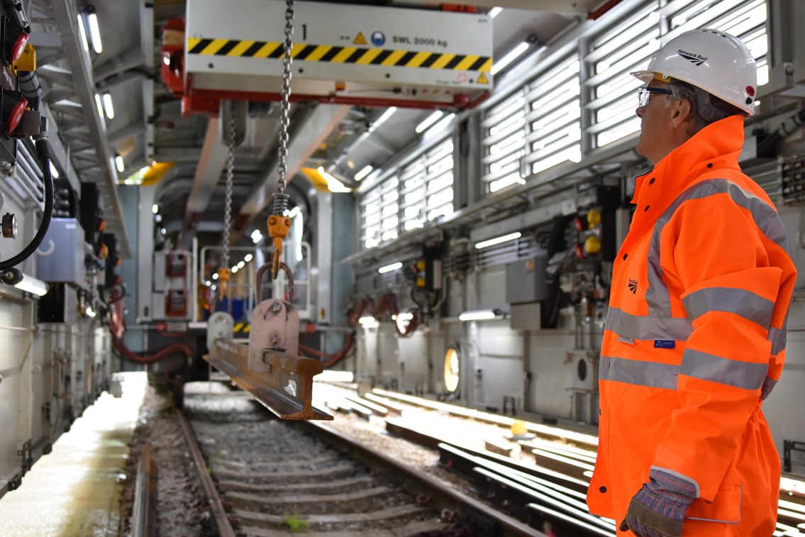 Network Rail chief executive Mark Carne on a recent visit to the MMT