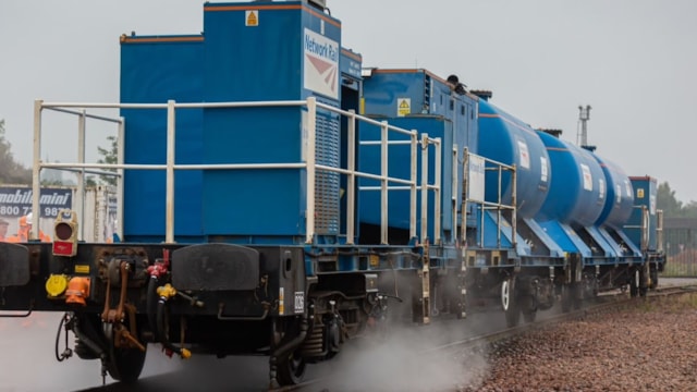 Wales rail industry prepares for wetter and stormier autumn: Rail head treatment train (RHTT)-2