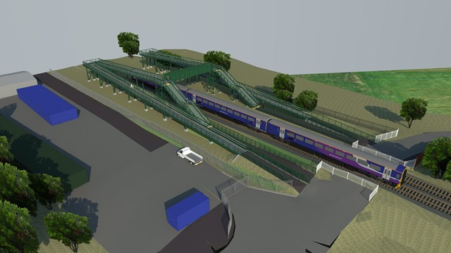 Millhall Road footbridge: Artist impression of the proposed Millhall Road footbridge.