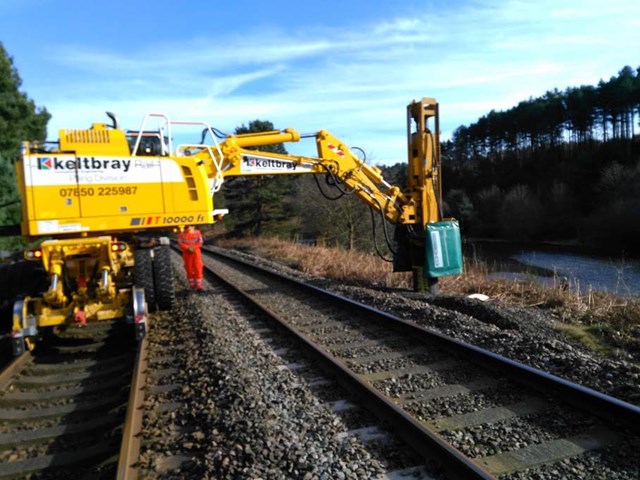 Chase line electrification piling work for foundations