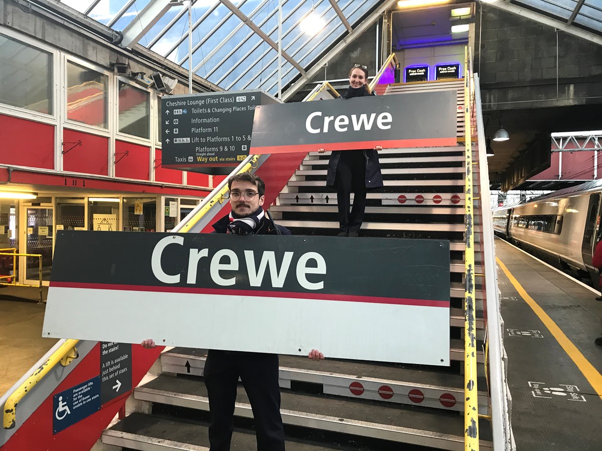 Crewe Station Signs - RailAid Auction