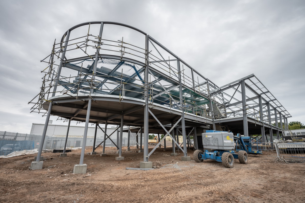 Build progression of the University of Cumbria's Barrow campus