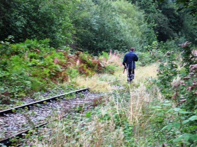 DISUSED GWUAN-CAE-GURWEN BRANCH LINE GETS READY FOR FREIGHT: Trespasser on the GCG branch line
