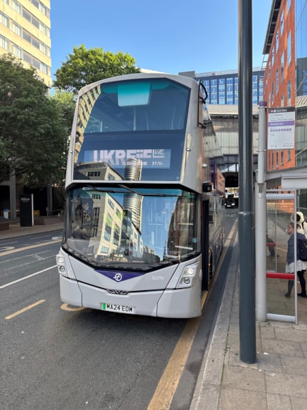 UKREiiF shuttle bus at Neville Street