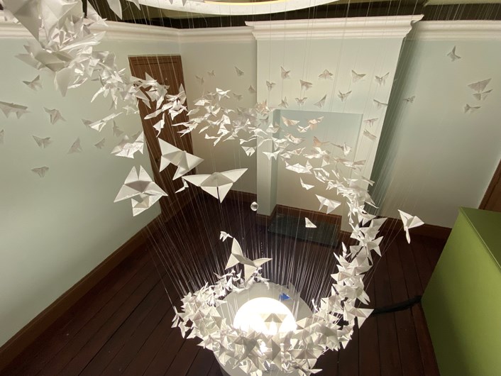 What We Go Through Together: What We Go Through Together, the poignant new display at Leeds City Museum made up of 600 carefully folded butterflies which were created by members of the Adult Critical Care team in Leeds.