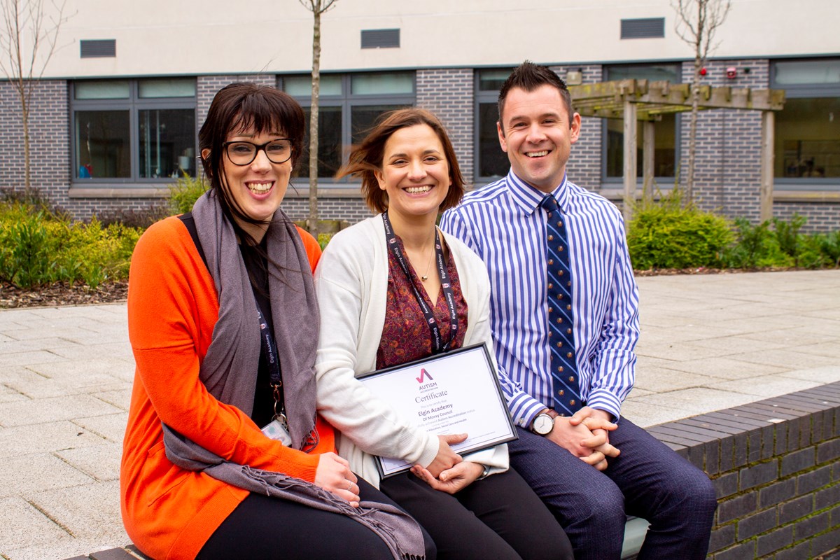 Katie Morton (Principal Teacher, Support for Learning), Lizzy Toon (Depute Head Teacher), Kyle Scott (Head Teacher)