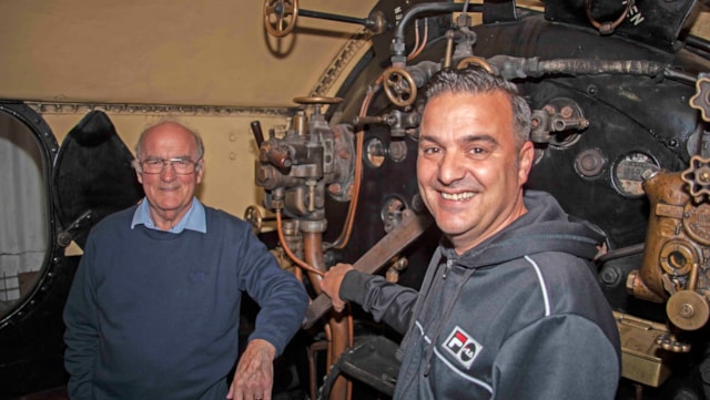 Railway 200: Four generations of railway service and still loving life on the rails: Tony and his dad Mick. This was taken by Matt Bentley at the mid Hants Railway for an interview Matt did with my dad about Feltham Marshalling Yard.