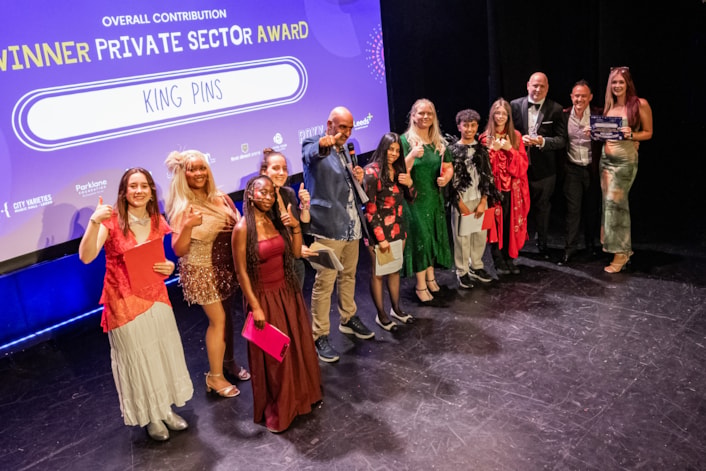 King Pins - Child Friendly Leeds Awards: King Pins White Rose received the private sector award in the Overall contribution to making Leeds a child friendly city category.