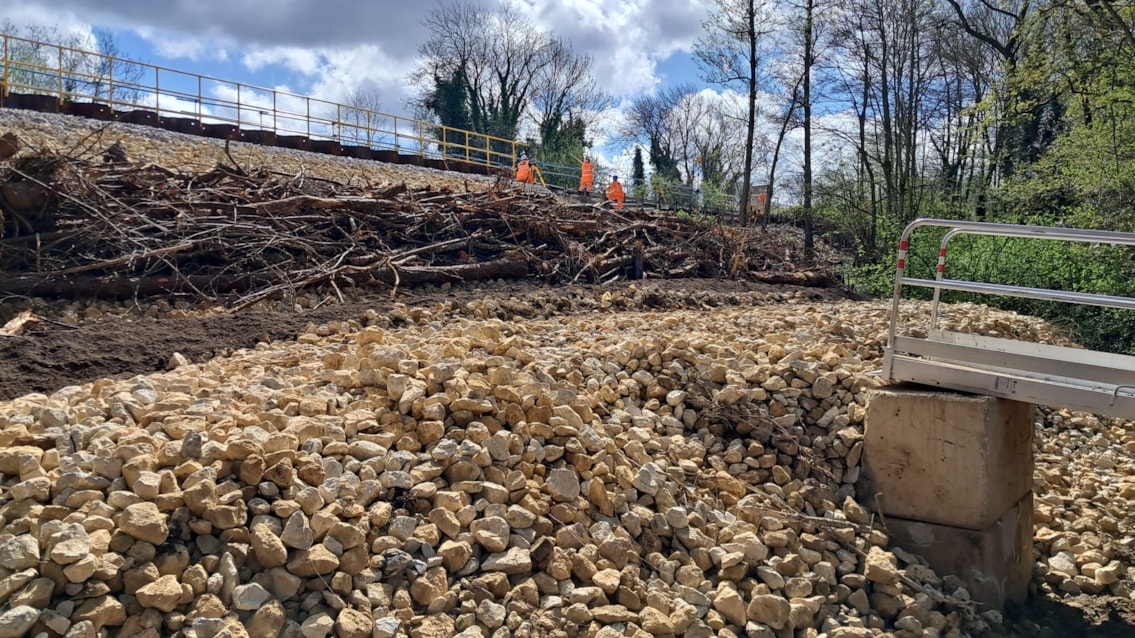Network Rail completes repairs following landslip at Three Bridges: Three Bridges landslip work completed