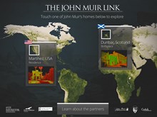 John Muir app - opening page
