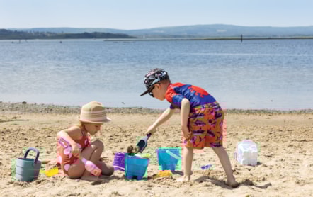 Beach play at Rockley Park