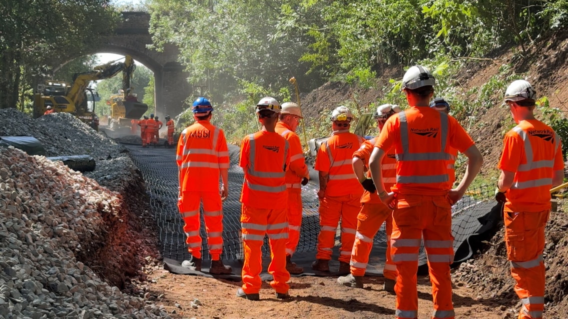 Drone footage released of Guide Bridge track upgrades with more next week: Teams on site during Guide Bridge track upgrades