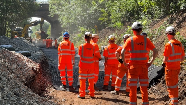 Drone footage released of Guide Bridge track upgrades with more next week: Teams on site during Guide Bridge track upgrades