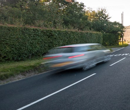 Fast car on lane