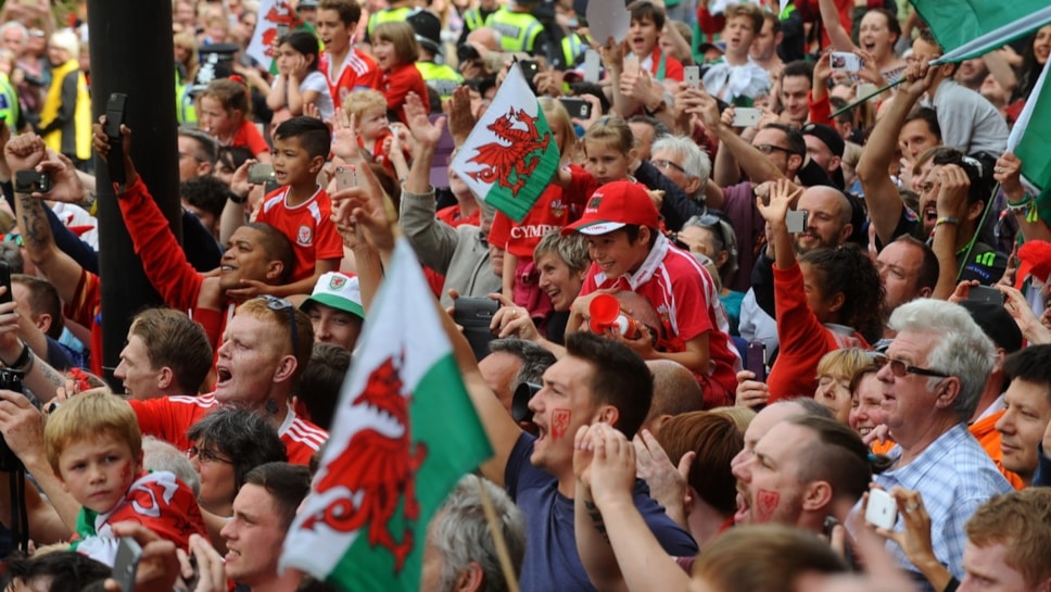 Wales Red Wall Football Fans Together Stronger Poster 2