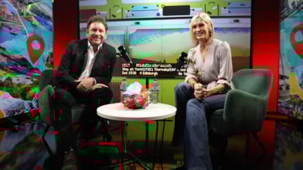James Martin with Jenni Falconer in LNER Routes Studio