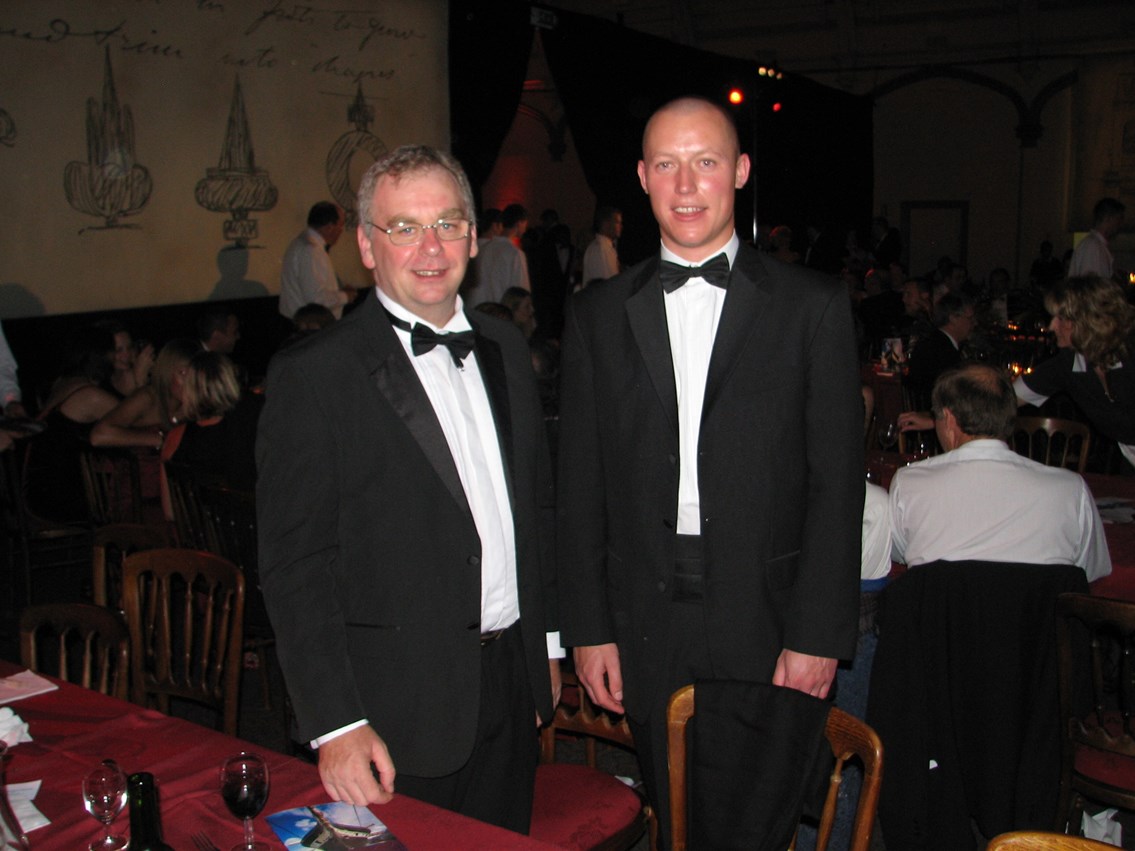 Young Railway Person of the Year 2006: Greg Lunn, territory maintenance director, with Christopher Jackson, Young Railway Person of the Year 2006.