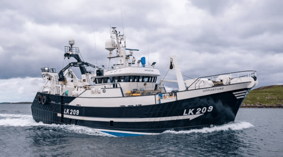 MAIB Report: Flooding and foundering of the stern trawler Opportune approximately 36 nautical miles east of Lerwick, Shetland Islands, Scotland: Opportune-Fig00-Vessel-HiRes crCalumGray-MarineTraffic