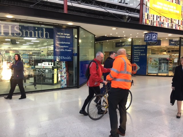 A Lime Street customer receiving a cake of thanks