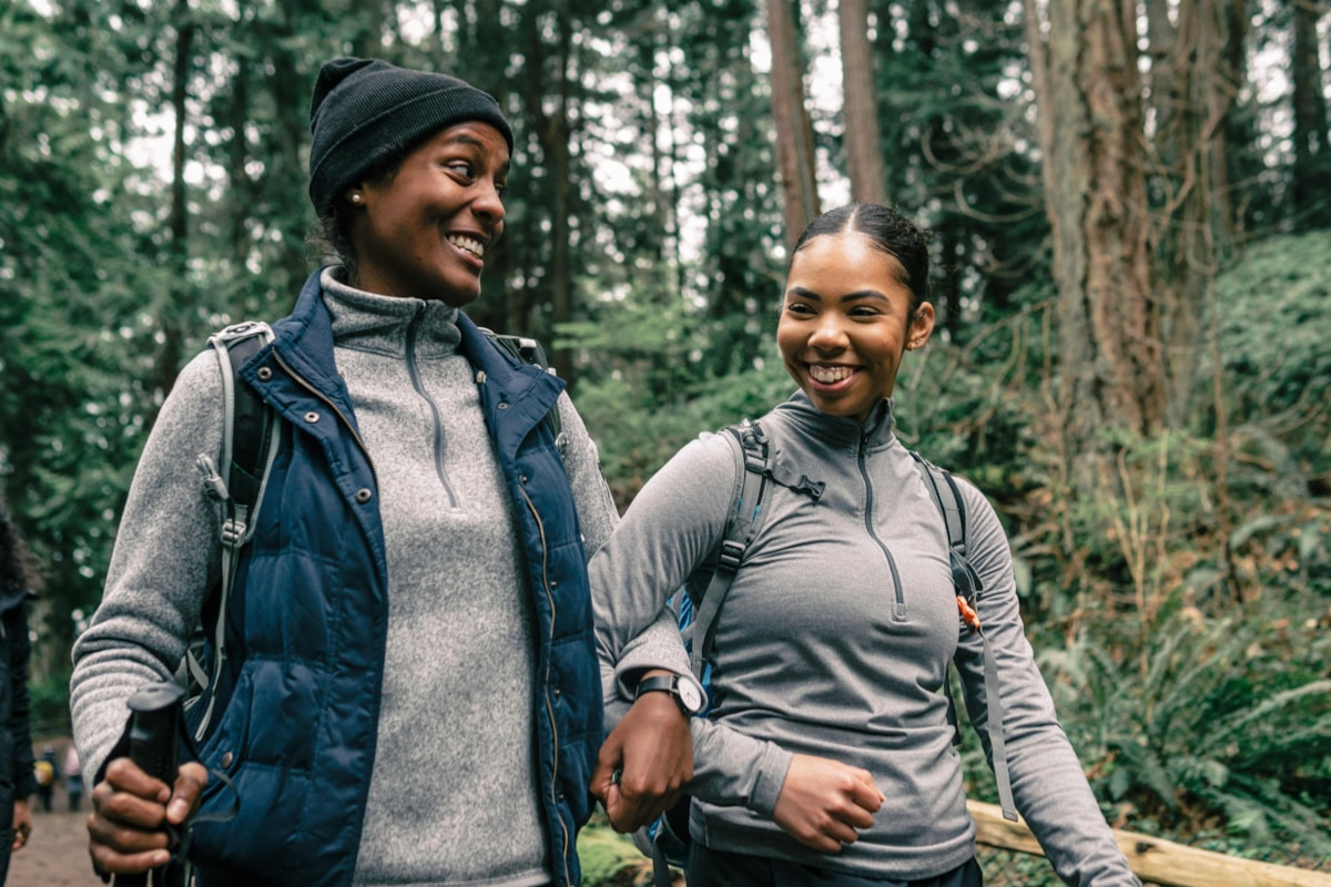 Women in forest