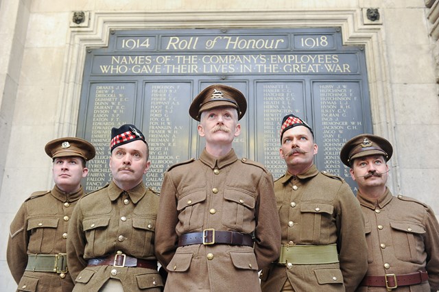 Khaki Chums launch the rail industry's WW1 exhibition in Waterloo Station