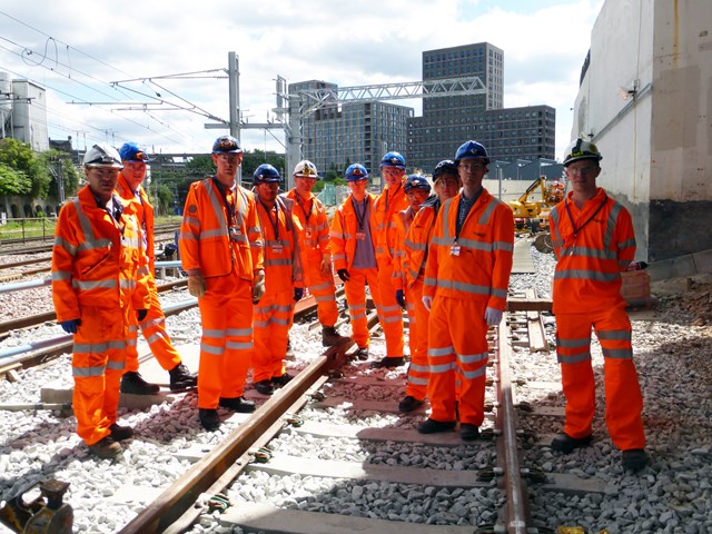 Thameslink apprentices celebrate starting work on the project