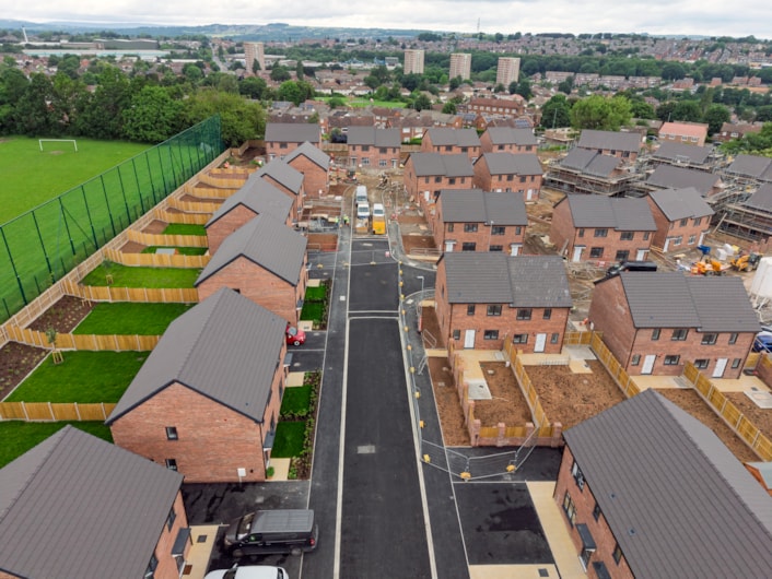 Swinnow housing 3: The new Hough Top housing development taking shape in Swinnow, near Pudsey.