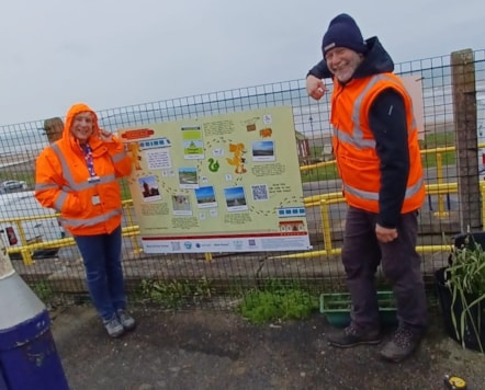 Image shows Makaton information panel at Seascale station