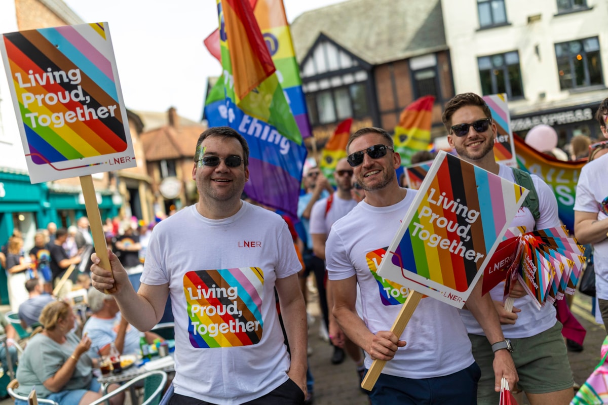 LNER Walking In York Pride Parade