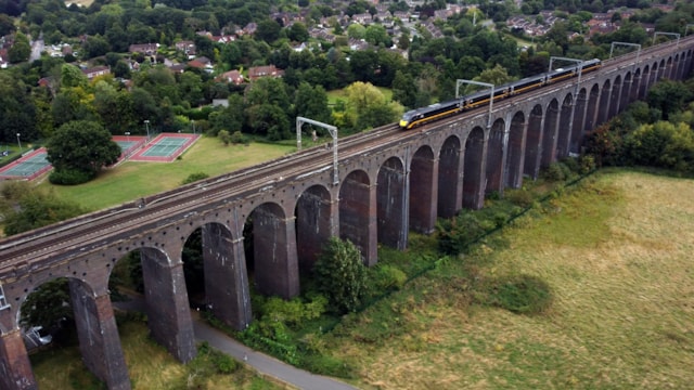 East Coast Main Line in-cab signalling tests in four weeks' time: GC 180 test train on Welwyn viaduct copy