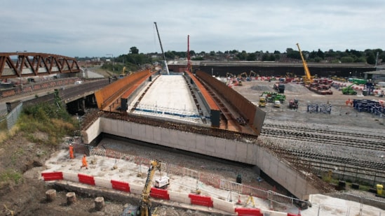 The new Aston Church Road bridge