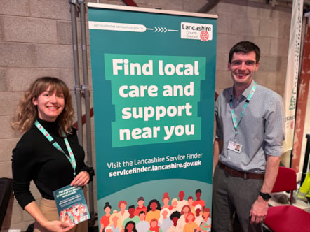 LCC staff promoting the Lancashire Service Finder