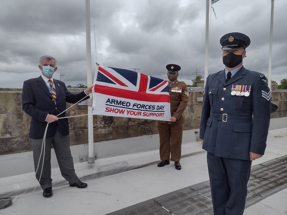 Cllr Donald Gatt; Sgt Wayne Tickner, Sgt Kenny Philip