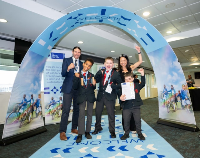 TfL Image - Bullers Wood School for Boys picks up the accolade for Best Campaign with its campaign to reduce car use and increase active travel