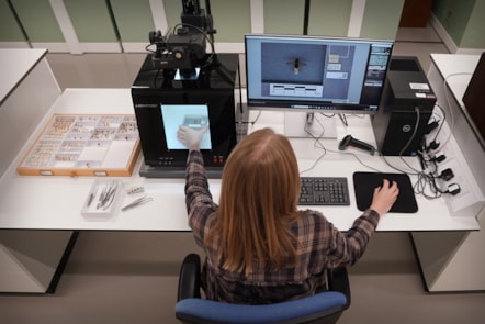 DiSSCo first specimen hoverfly digitisation with curator Ashleigh Whiffin at the National Museums Collection Centre credit Stewart Attwood