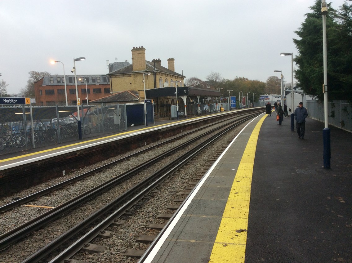 Easier access for passengers as work to fix ‘Norbiton Gap’ is completed: Norbiton and the new platform work