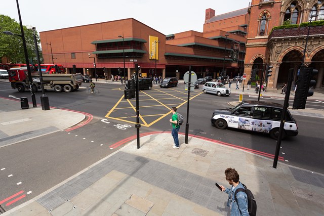 TfL Image - a box junction on Euston Road