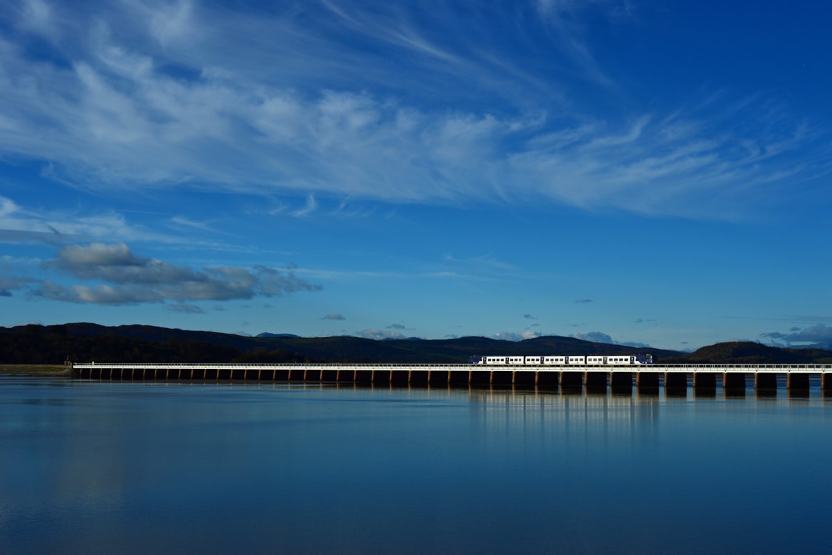 A Northern service running over the Arnside Viaduct. Image provided by Community Rail Network and Scenic Rail Britain’